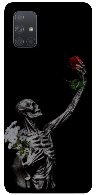 Чехол на Samsung Galaxy A71 Skeleton vs Rose фото 1 из 1