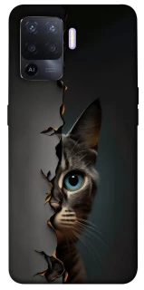 Чехол на Oppo A94 Кот-подглядыватель v2 фото 1 из 1