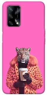 Чехол на Oppo A74 4G Леопард с кофе фото 1 из 1