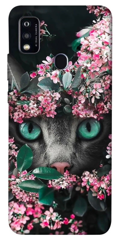 Чехол на ZTE Blade A51 Кот в цветах фото 1 из 1
