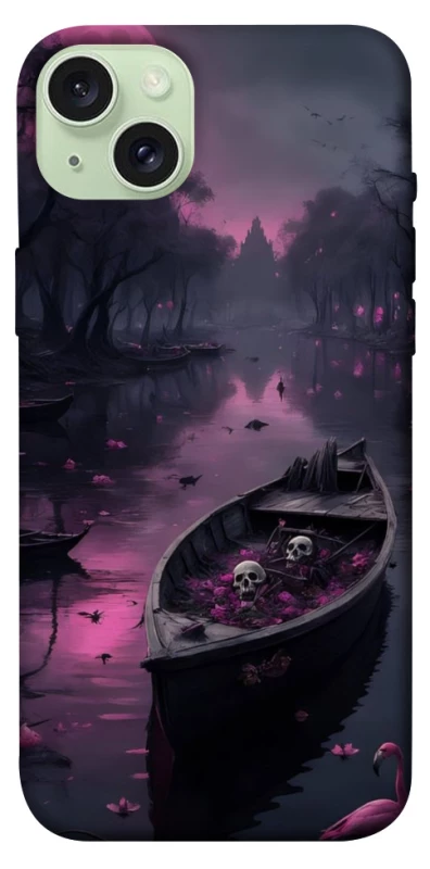 Чохол на Apple iPhone 15 Plus (6.7") Boat and flamingo фото 1 з 1