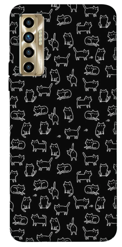 Чохол на TECNO Camon 17P Black Cats фото 1 з 1