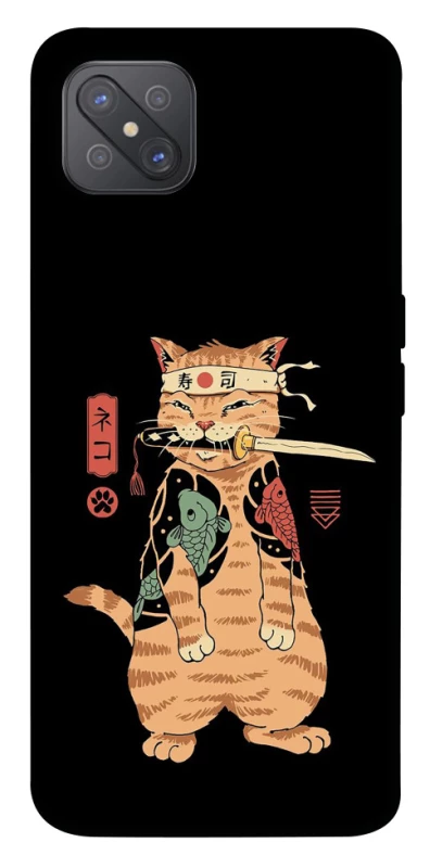 Чохол на Oppo A92s Кіт-самурай фото 1 з 1