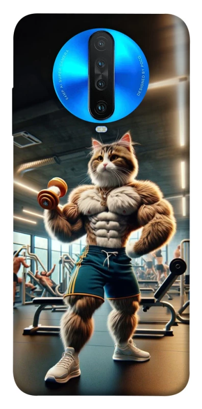 Чехол на Xiaomi Redmi K30 Качок кот фото 1 из 1