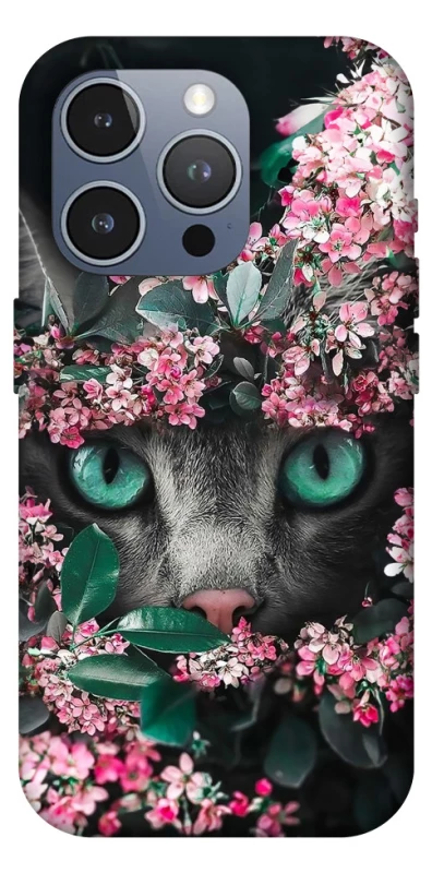 Чехол на Apple iPhone 16 Pro Max Кот в цветах фото 1 из 1