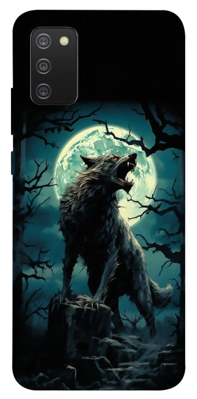 Чохол на Samsung Galaxy A02s Вовк під місяцем фото 1 з 1