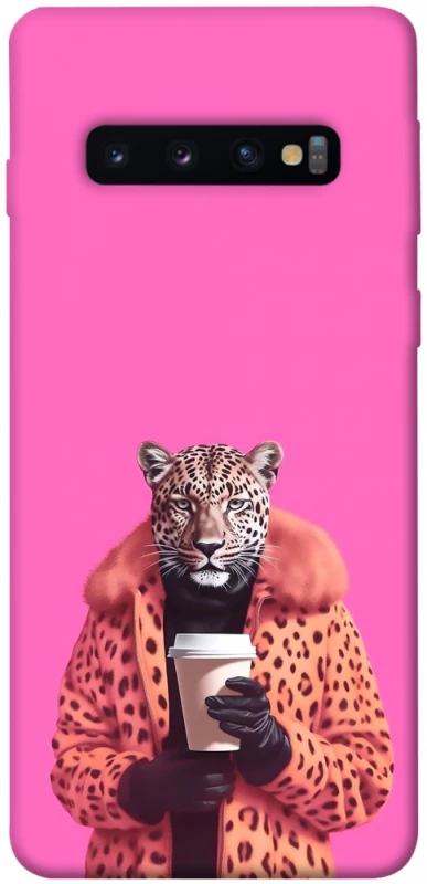 Чохол на Samsung Galaxy S10 Леопард з кавою фото 1 з 1