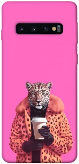 Чехол на Samsung Galaxy S10 Леопард с кофе фото 1 из 1