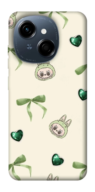 Чохол на TECNO Spark Go 1 Labubu Green Heart фото 1 з 1