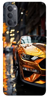 Чохол на Oppo Reno 4 Golden sports car фото 1 з 1