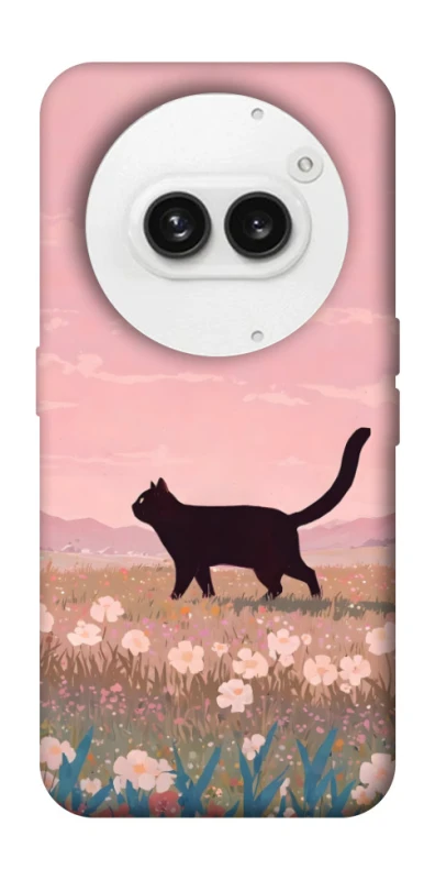 Чехол на Nothing Phone (2a) cat on a field фото 1 из 1