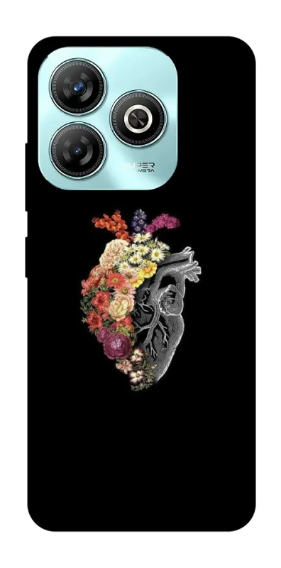 Чохол на ZTE Blade A75 4G Heart with flowers фото 1 з 1