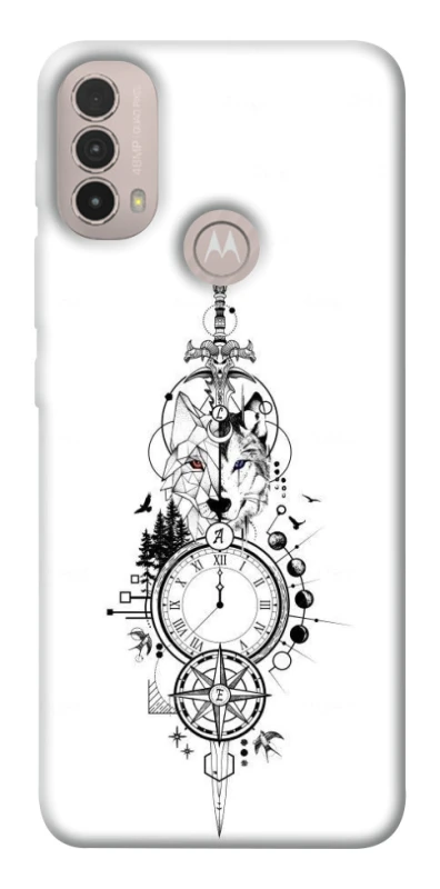 Чехол на Motorola Moto E40 Tattoo ver.8 фото 1 из 1