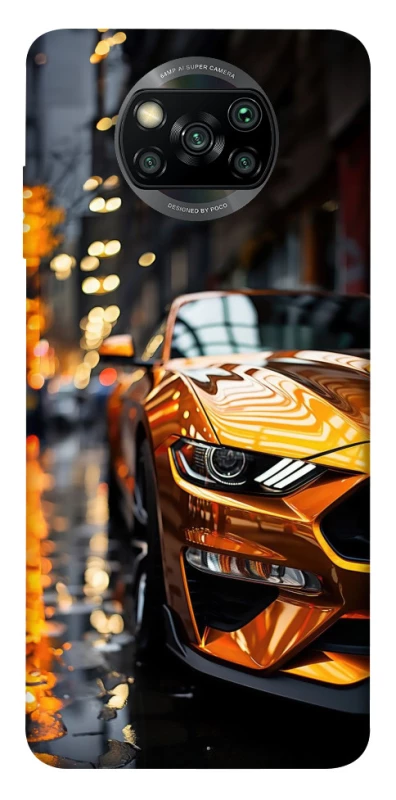 Чохол на Xiaomi Poco X3 NFC / Poco X3 Pro Golden sports car фото 1 з 1