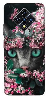 Чехол на Infinix Zero 8 Кот в цветах фото 1 из 1