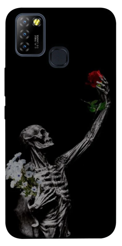 Чехол на Infinix Hot 10 Lite Skeleton vs Rose фото 1 из 1
