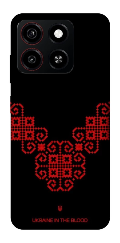 Чохол на ZTE Blade A35 4G Чорно-червона вишиванка фото 1 з 1