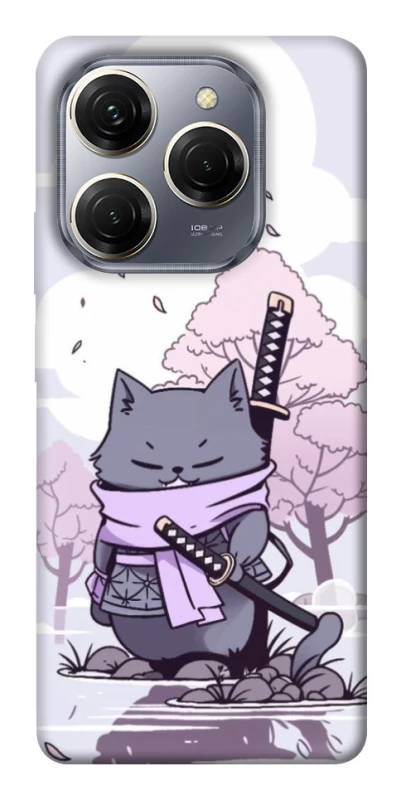 Чехол на TECNO Spark 20 Pro Samurai cat фото 1 из 1