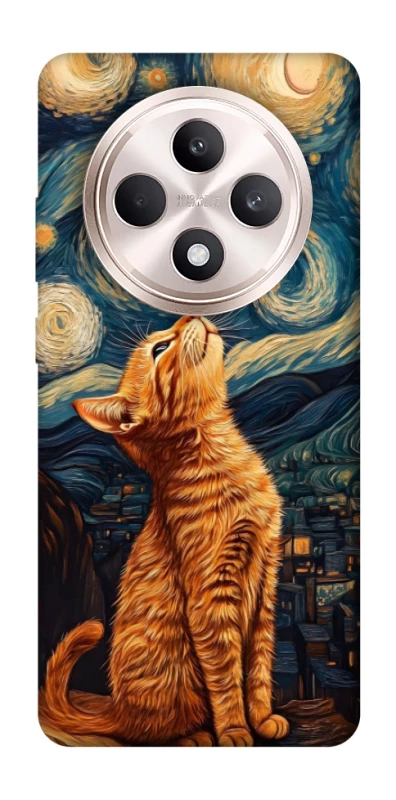 Чехол на Oppo Reno 12 F 4G/5G van gogh cat фото 1 из 1