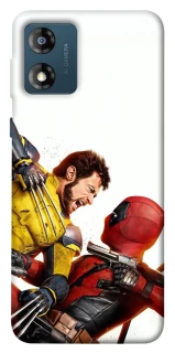 Чехол на Motorola Moto E13 Deadpool and Wolverine фото 1 из 1