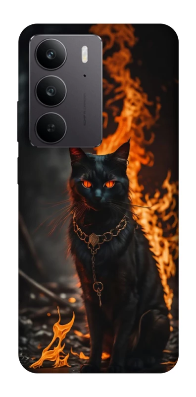 Чохол на Realme C75 Вогняний кіт фото 1 з 1