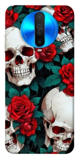 Чехол на Xiaomi Redmi K30 skull and rose фото 1 из 1