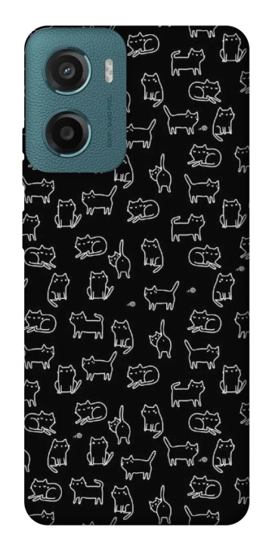 Чохол на Motorola Moto G06 Black Cats фото 1 Чохол на Motorola Moto G06 Black Cats фото 1 з 1