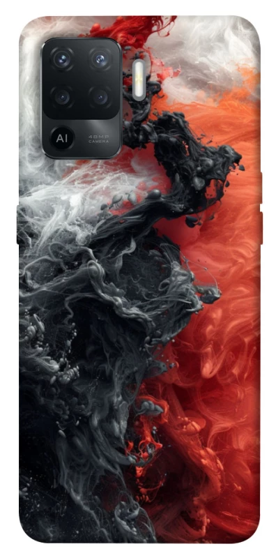 Чехол на Oppo Reno 5 Lite Black and Red фото 1 из 1