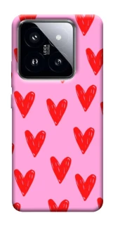 Чехол на Xiaomi 14 Pro Red hearts 2 фото 1 из 1