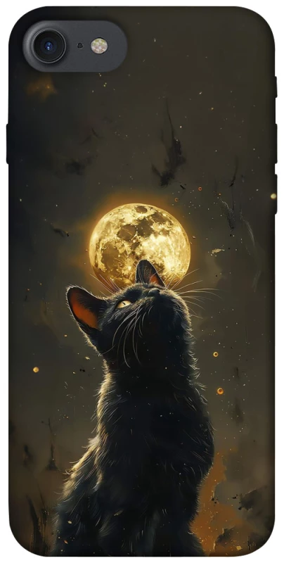 Чохол на Apple iPhone 7 / 8 (4.7") Кіт під місяцем v2 фото 1 з 1