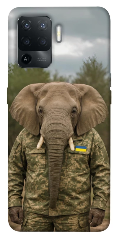 Чохол на Oppo Reno 5 Lite Слон захисник фото 1 з 1