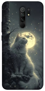 Чохол на Xiaomi Redmi 9 Кіт під місяцем фото 1 з 1