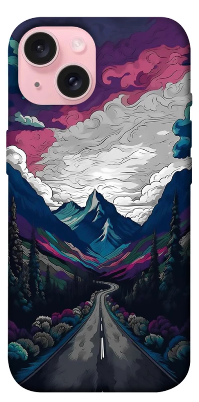 Чехол на Apple iPhone 15 (6.1") Нарисованные горы фото 1 из 1