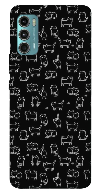 Чохол на Motorola Moto G60 Black Cats фото 1 з 1