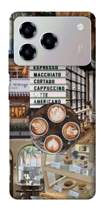 Чохол на ZTE Blade A76 Coffee collage ver.5 фото 1 з 1