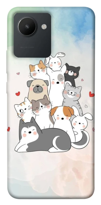 Чохол на Realme C30s Funny Pets ver.2 фото 1 з 1