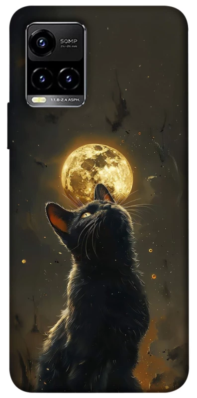 Чехол на Vivo Y21 / Y33s Кот под луной v2 фото 1 из 1
