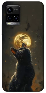 Чехол на Vivo Y21 / Y33s Кот под луной v2 фото 1 из 1