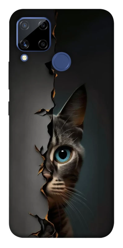 Чохол на Realme C15 Кіт-підглядач v2 фото 1 з 1