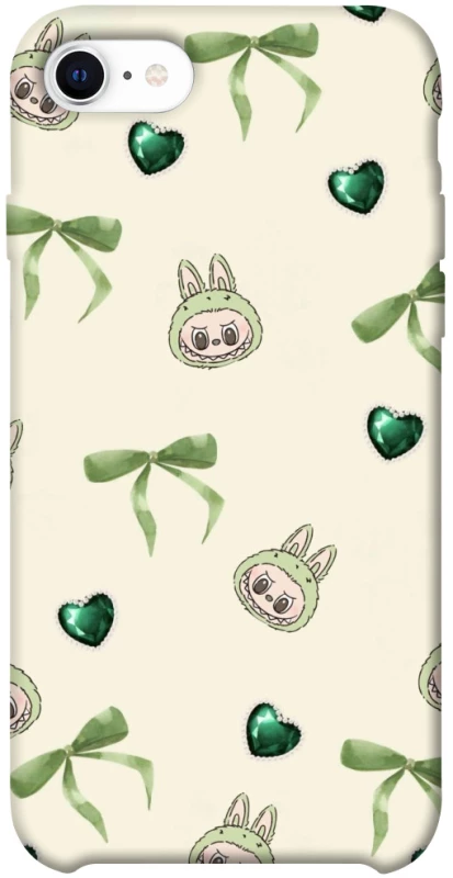 Чохол на Apple iPhone SE (2020) Labubu Green Heart фото 1 з 1