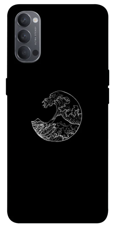 Чохол на Oppo Reno 4 Black tsunami фото 1 з 1