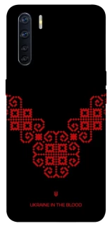 Чохол на Oppo A91 Чорно-червона вишиванка фото 1 з 1