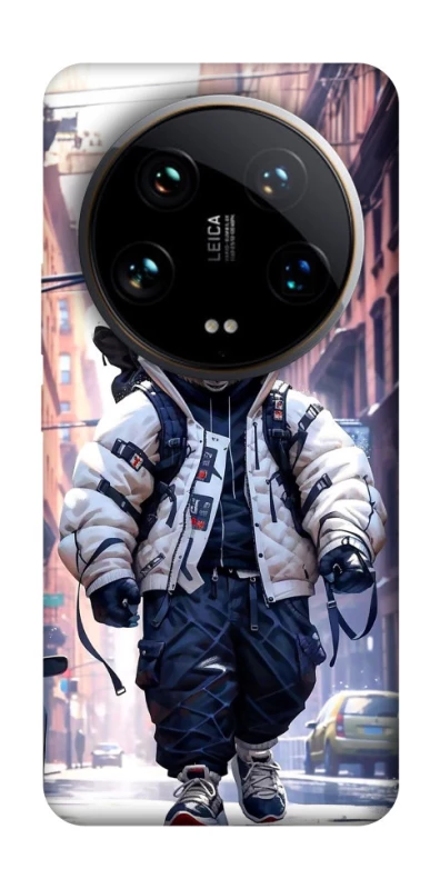 Чехол на Xiaomi 14 Ultra Панда курьер фото 1 из 1