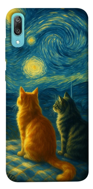 Чохол на Huawei Y6 Pro (2019) Cats under the stars фото 1 з 1