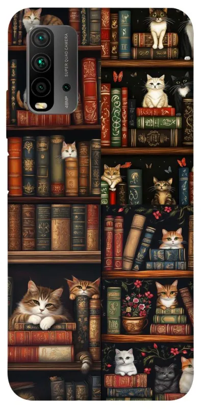 Чохол на Xiaomi Redmi 9T Cats & Books фото 1 з 1