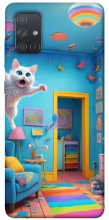 Чохол на Samsung Galaxy A71 crazy cat фото 1 з 1
