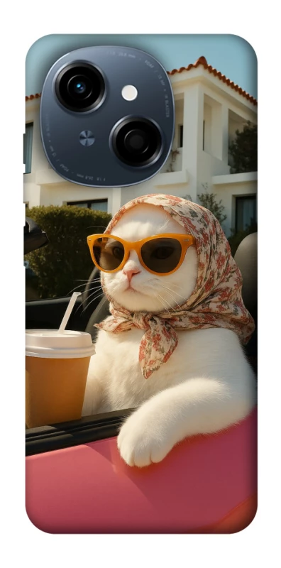 Чохол на TECNO Spark Go 1 Stylish Cat Cruise фото 1 з 1