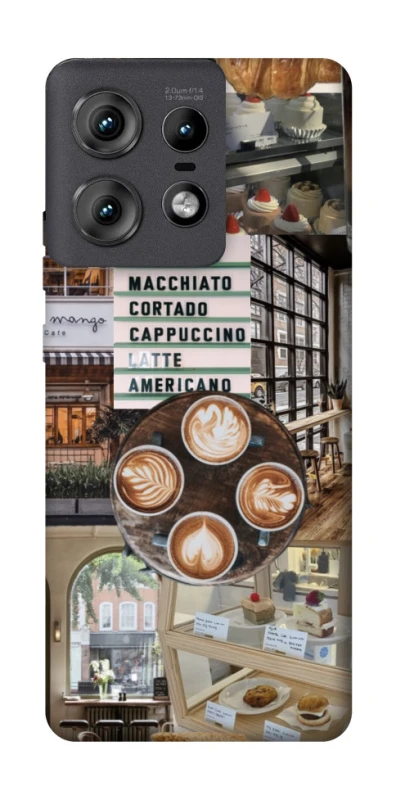 Чохол на Motorola Edge 50 Pro Coffee collage ver.5 фото 1 з 1