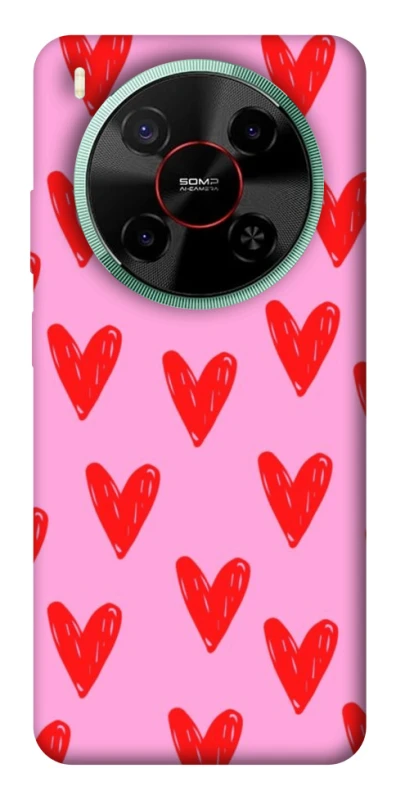 Чохол на ZTE Nubia V70 Max Red hearts 2 фото 1 з 1