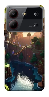 Чехол на ZTE Blade A54 4G Minecraft sunset фото 1 из 1